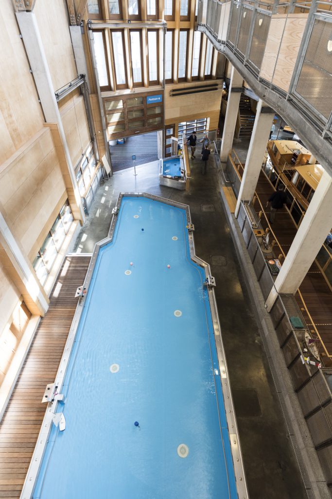 The boat pool at The National Maritime Museum Cornwall in Falmouth by Paul Abbitt