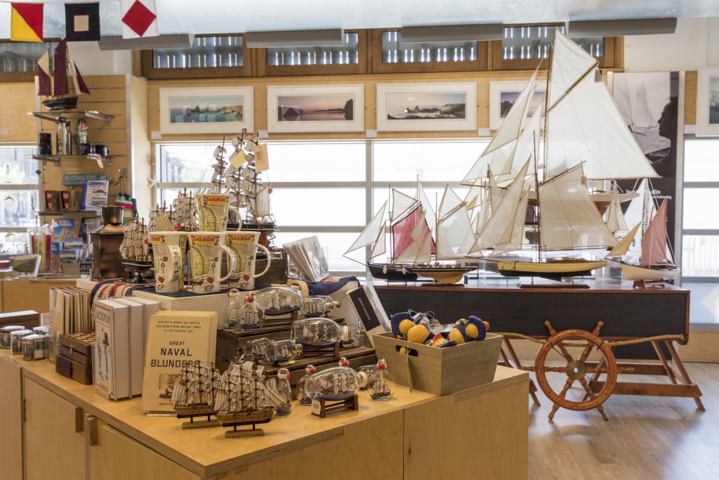 The gift shop at The National Maritime Museum Cornwall in Falmouth